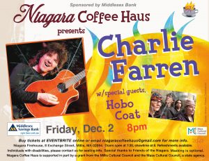 Charlie Farrren live acoustic at Niagara Coffee Haus